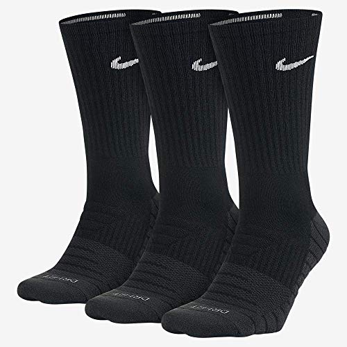 Nike Unisex Dry (3 Paar) Crew trainingssocken 3 Paar , Schwarz, M EU von Nike