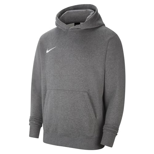 Nike unisex-child Park 20 Hooded Sweatshirt, Charcoal Heather/White, S EU von Nike