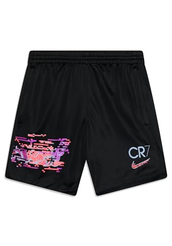 Nike Unisex Kinder Cr7 B Df Shorts K T-Shirt, Black/Barely Volt, 60 von Nike