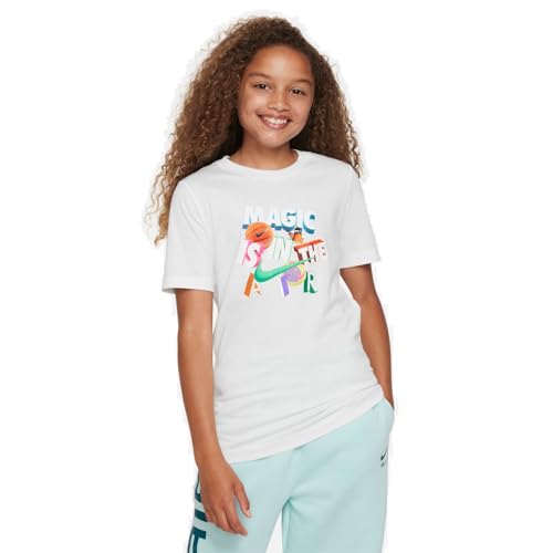 Nike Unisex Kinder Kurzarm T-Shirt K Wildcard 2, White, FJ6345-100, XS von Nike