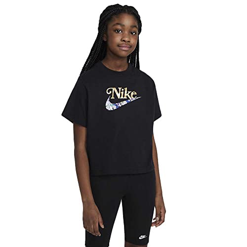 Nike Unisex Kinder NSW Boxy Energy T-Shirt, Black, XL von Nike