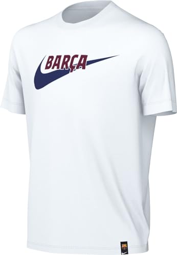 Nike Unisex Kinder T-Shirt FCB U Nk Swoosh Tee, White, FD1103-100, XL von Nike