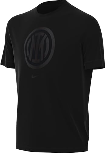 Nike Unisex Kinder T-Shirt Inter U Nk Crest Tee, Black, FD2589-010, XS von Nike