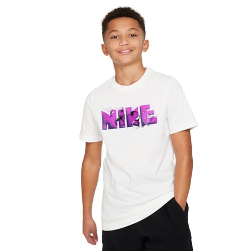 Nike Unisex Kinder T-Shirt K NSW Tee Footwear, White, FJ6319-100, XS von Nike