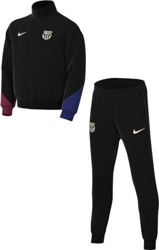 Nike Unisex Kinder Trainingsanzug Fc Barcelona Dri-Fit Strike Trk Suit K, Black/Noble Red/Lt Orewood Brn, FN9975-011, L von Nike