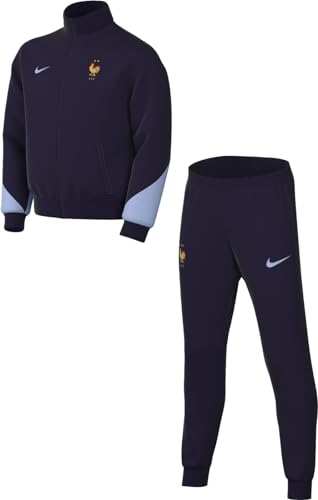 Nike Unisex Kinder Trainingsanzug France Dri-Fit Strike Trk Suit K, Blackened Blue/Cobalt Bliss/Cobalt Bliss, FJ3066-498, L von Nike