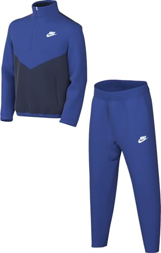 Nike Unisex Kinder Trainingsanzug K Nsw Tracksuit Wvn Qz Hbr, Game Royal/Midnight Navy/White, FD3058-480, S von Nike