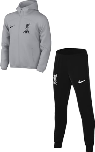 Nike Unisex Kinder Trainingsanzug Lfc Y Nk Df Strk Hd Trk Suit K, Wolf Grey/Black/Black/White, DX3552-013, XS von Nike