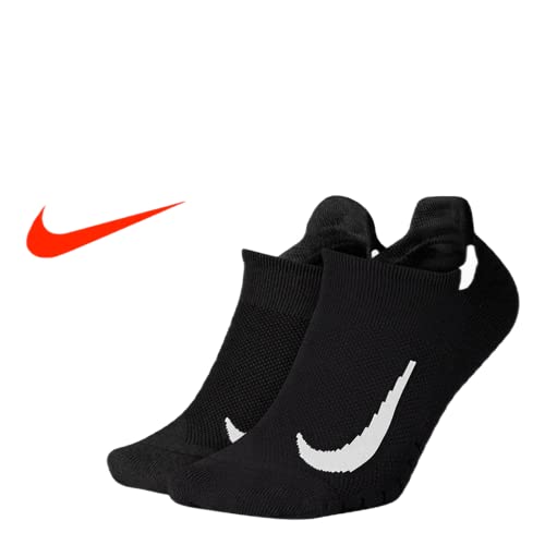 Nike Unisex Multiplier No-Show Socken, Black/White, S von Nike