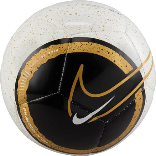 Nike Unisex Round Ball Nk Phantom - Ho23, White/Black/Gold/Gold, FN4111-100, 5 von Nike