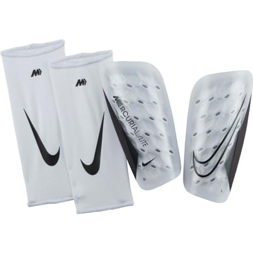 Nike Unisex Shinguard Mercurial Lite, White/White/Black, DN3611-100, S von Nike