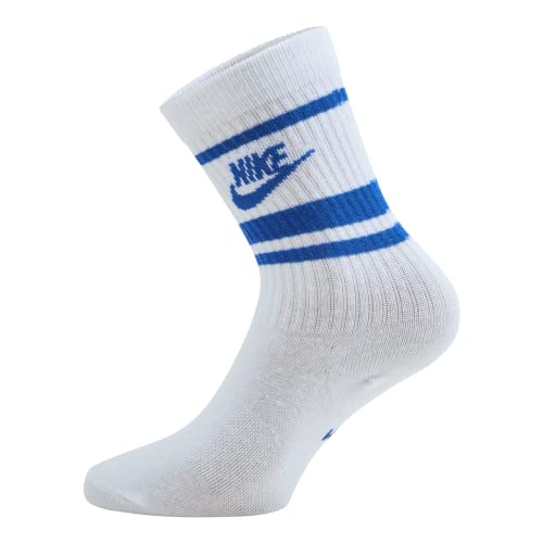 Nike Unisex Sportswear Essential Crew Socken, White/Game Royal, S von Nike