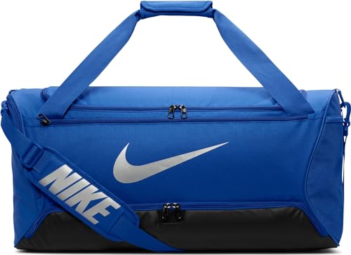 Nike Unisex Sporttaschen Nk Brsla M Duff - 9.5 (60L), Game Royal/Black/Metallic Silver, DH7710-480, MISC von Nike