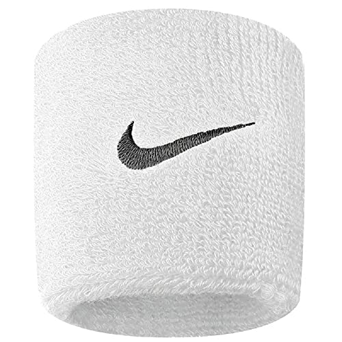Nike Unisex Swoosh Armbänder (EIN Paar) weiß/schwarz Gr. von Nike