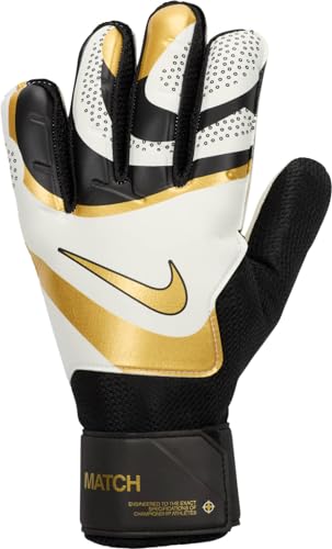 Nike Unisex Torwarthandschuhe Nk Gk Match - Ho23, Black/White/MTLC Gold Coin, FJ4862-013, 10 von Nike