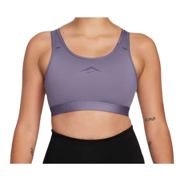 Nike W NK Dri-Fit Swoosh On The Run Bra Trail Damen (Violett XL ) Laufbekleidung von Nike