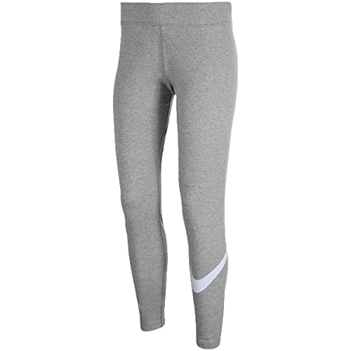 Nike Womens Sportswear Essential Leggings, Dark Grey Heather/White, L von Nike