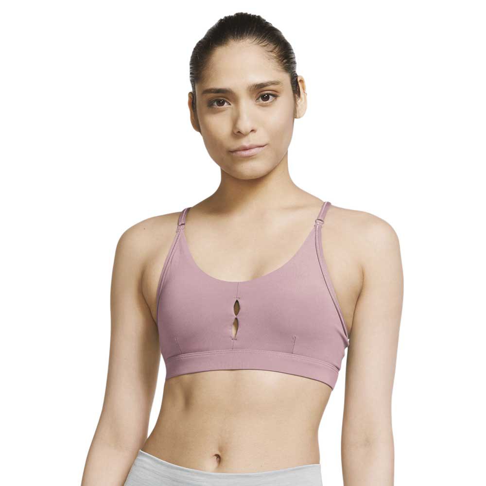 Nike Yoga Dri Fit Indy Light Support Padded Keyhole Sports Bra Rosa S Frau von Nike