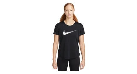 nike dri fit swoosh kurzarmshirt fur damen schwarz von Nike