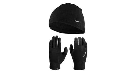nike fleece mutze und handschuh set schwarz von Nike