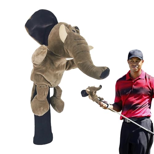 Kreative Abdeckungen für Golf, lustige Golfschlägerhaube,Golfschlägerkopfhüllen aus Plüsch - Hübsche, lustige und funktionale Hüllen mit Tierdesign, perfekt sitzende und sichere von Niktule