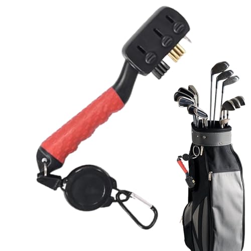 Niktule Golfschlägerbürste, Golfballreiniger,Einziehbare Reinigungsbürste für Golfbälle | Reinigungswerkzeug, Golf-Reinigungsbürste mit Karabiner, Golf-Werkzeug für Golf-Enthusiasten, Anfänger, von Niktule
