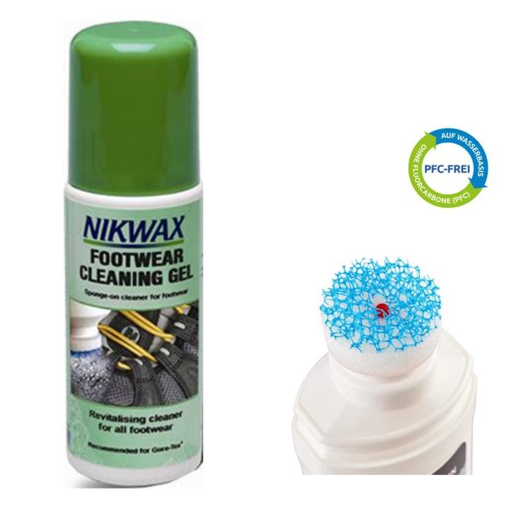 NIKWAX - Reinigungsgel für Schuhe 125ml Schwamm Applikator von Nikwax