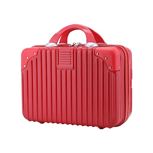 Nilioyul Kosmetik Organizer in Reisegröße für eine effiziente und organisierte Reise, tragbare Gepäck Kosmetik Etuis, Aufbewahrungsbox, Rot, 14 Zoll von Nilioyul