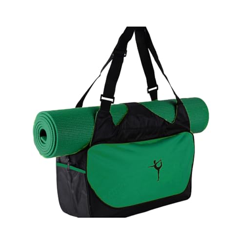 Nilioyul Leicht zu tragende Yogamatten Tasche, robustes und langlebiges Oxford Gewebe, große Kapazität, Yoga Sporttaschen, Sporttasche, breite Anwendung, dunkelgrün von Nilioyul