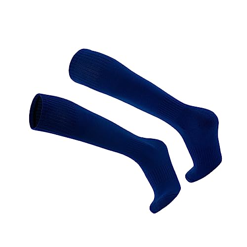 Nilioyul Unisex Sportsocken für einen aktiven Lebensstil, einfarbige Polyestersocken, Basketballsocken, Fußballsocken, Blau, Kindercode von Nilioyul