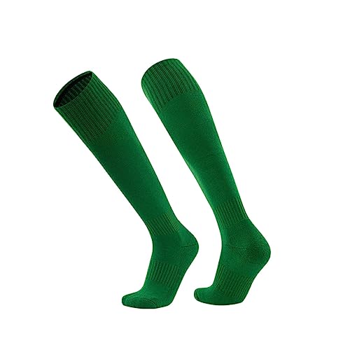 Nilioyul Unisex Sportsocken für einen aktiven Lebensstil, einfarbige Polyestersocken, Basketballsocken, Fußballsocken, Grün, Kindercode von Nilioyul