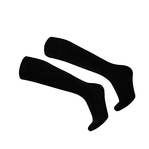 Nilioyul Unisex Sportsocken für einen aktiven Lebensstil, einfarbige Polyestersocken, Basketballsocken, Fußballsocken, Schwarz, Kindercode von Nilioyul