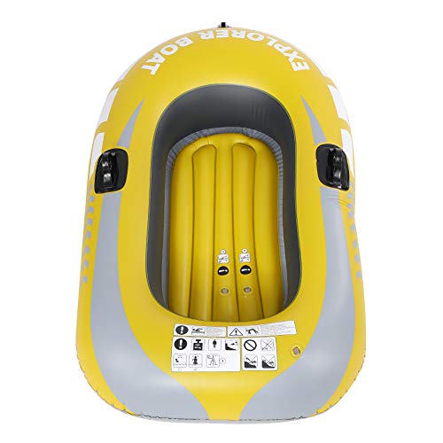 Nimomo Aufblasbares PVC-Kajak, aufblasbares Kanu, 1-Personen-Ruderluftboot, zum Angeln, Treiben, Tauchen, 150 * 100 cm/59 x 39 Zoll von Nimomo