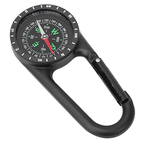 Nimomo Karabiner-Kompass, tragbarer 2-in-1-Schlüsselanhänger-Kompass mit abgestuftem Ring, Outdoor-Navigationswerkzeuge für Wandern, Camping, Outdoor von Nimomo