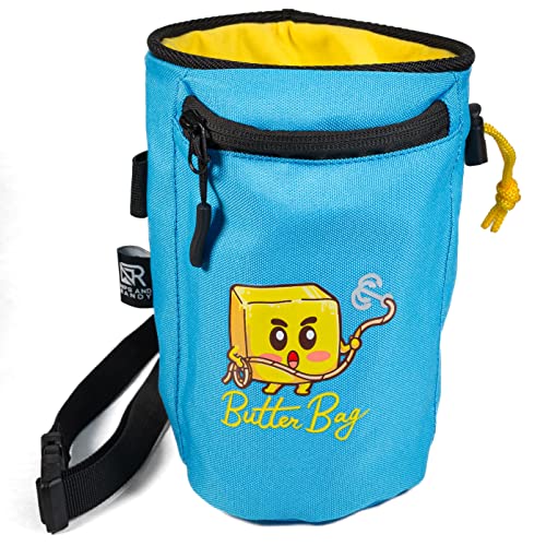 Nips and Randy Chalk Bag Rock Climbing | Bouldern | Buttertasche | Handytasche und verstellbarer Hüftgurt | niedlich | lustig | Nippen und Randy | Gewichtheben | Bodybuilding (Arktis) von Nips and Randy