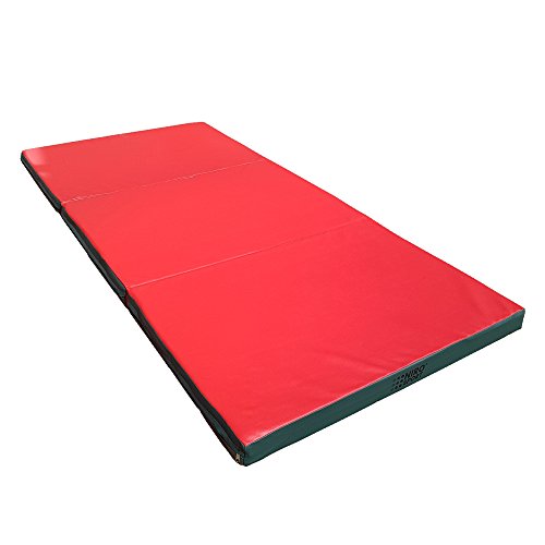 NiroSport Klappbare Turnmatte Weichbodenmatte Sportmatte für Turnhallen Rot/Grün, 300 x 100 cm von Niro Sportgeräte