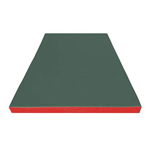 NiroSport Turnmatte 150 x 100 x 8 cm Gymnastikmatte Fitnessmatte Sportmatte Trainingsmatte Weichbodenmatte wasserdicht Grün/Rot von Niro Sportgeräte GmbH