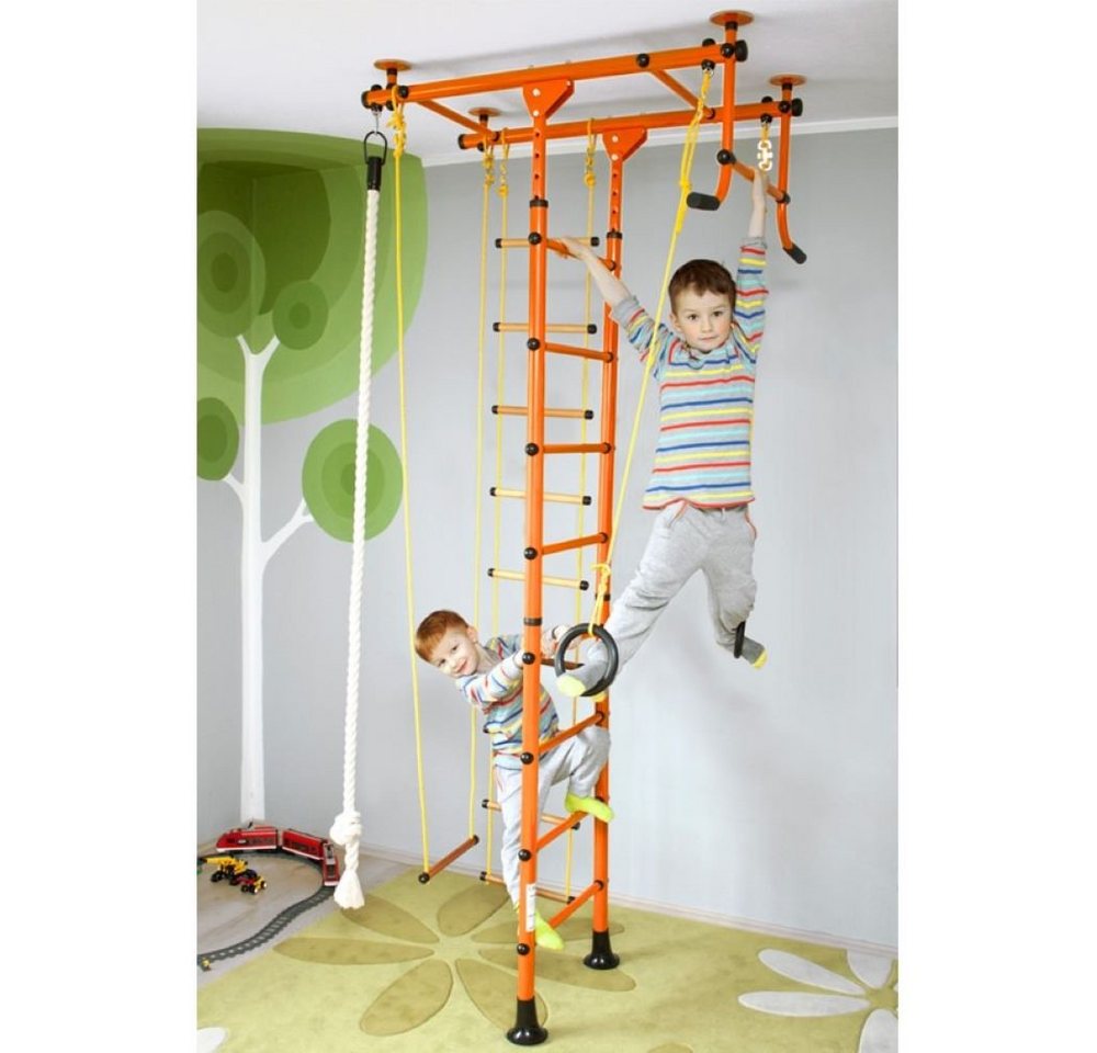 NiroSport Klettergerüst Sprossenwand Set Für Kinder Kinderzimmer Spielplatz Indoor, (1er-Set), Höhe 200-250cm, 220-270cm, 240-290cm. Sprossen: Holz oder Metall von NiroSport