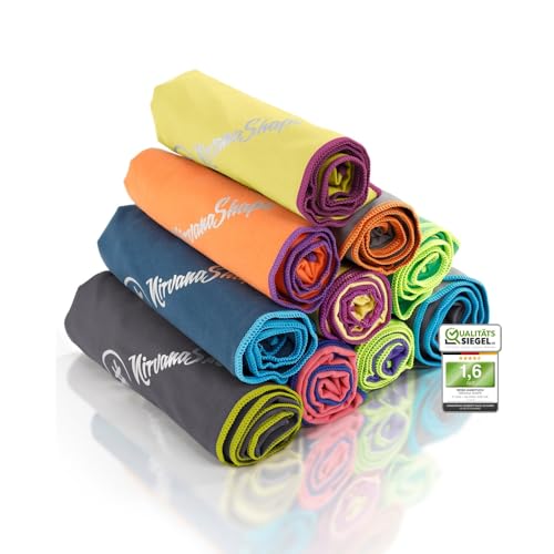NirvanaShape ® Mikrofaser Handtuch | ideal als Camping-Handtuch & Bade-Handtücher | kompakt, leicht, schnelltrocknend | ideal für Travel, Outdoor, Beach, Camping von NirvanaShape