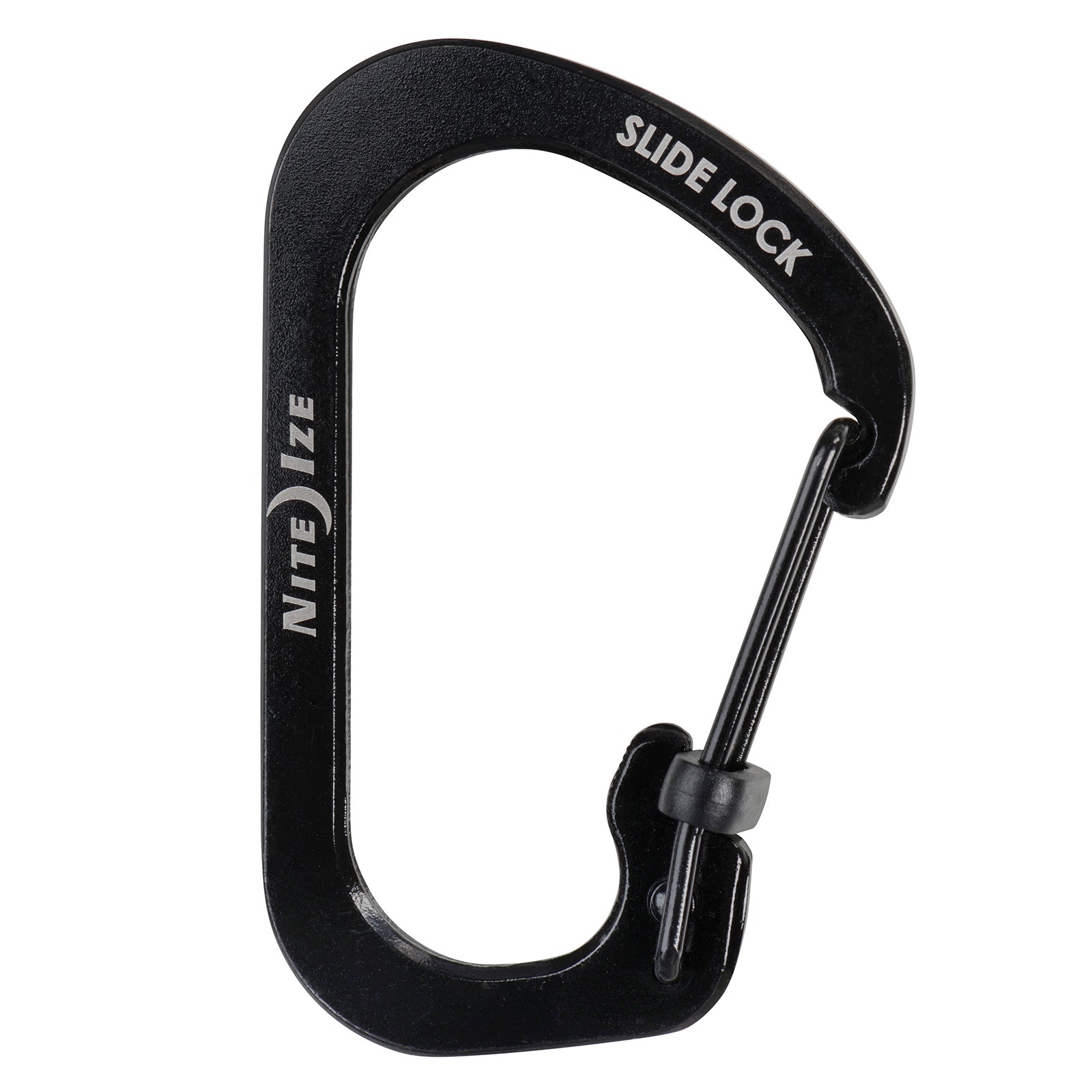 NITE IZE SlideLock Mini Karabiner Schlüsselanhänger Schnapp Haken Edelstahl-Gr. 3 – Schwarz von Nite Ize