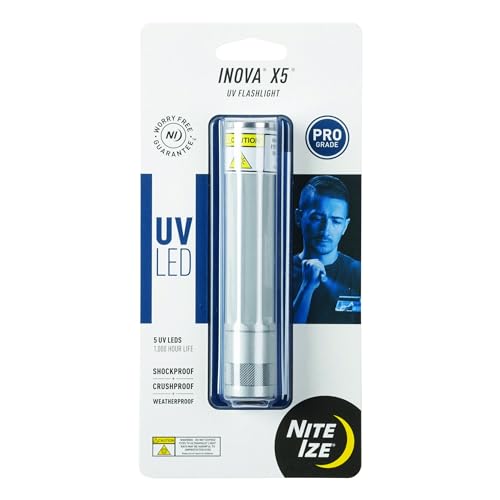 NIte Ize Unisex – Erwachsene INOVA X5 UV LED Flashlight, grau, one Size von Nite Ize