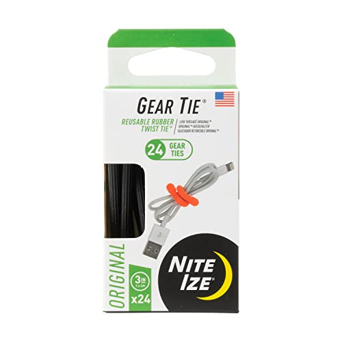 Nite Ize Gear Tie-Gr. 3, schwarz, 24 St. Kabelbinder, S/3 von Nite Ize