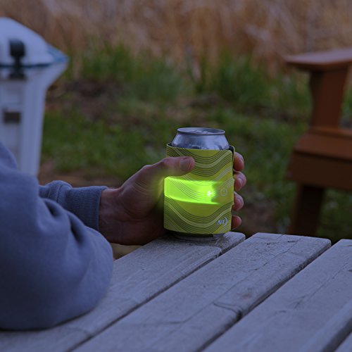 Nite Ize SlapLit LED Drink Wrap, Light Up Can Cooler & Bottle Holder for Parties, Camping, Boating, Green von Nite Ize