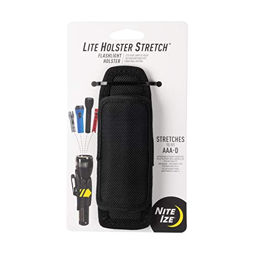 Nite Ize Unisex-Adult Stretch-taschenlampenhalter, Black, Standard von Nite Ize