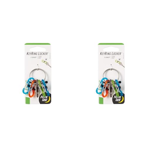 Nite Ize Unisex Keyring S-biner Schlüsselring-Schließfach, Mehrfarbig, Nicht zutreffend (Packung mit 2) von Nite Ize