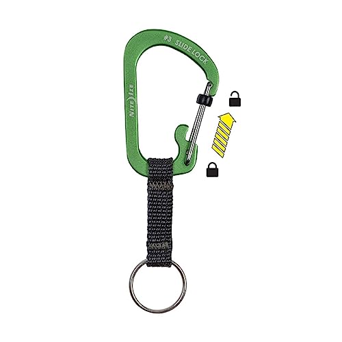 Nite Ize CSLAW3-17-R6 Slide Lock Aluminum Schlüsselanhänger, Lime von Nite Ize