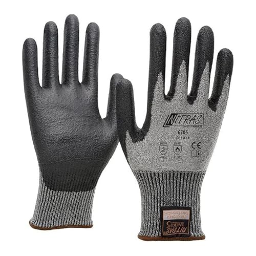 Nitras 6705-XL TAEKI 5 Schnittschutz Handschuhe, PU Beschichtung, XL(9) Größe von Nitras