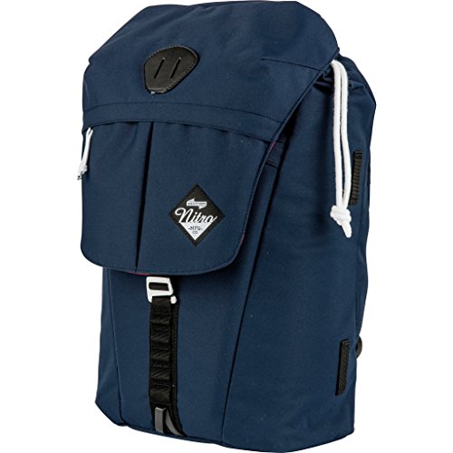 Nitro Cypress sportiver Daypack Rucksack für Uni & Freizeit, Streetpack mit gepolstertem 15“ Wide Laptopfach & Seesacktunnelverschluss, Überschlagdeckel, Indigo, 28 L von Nitro