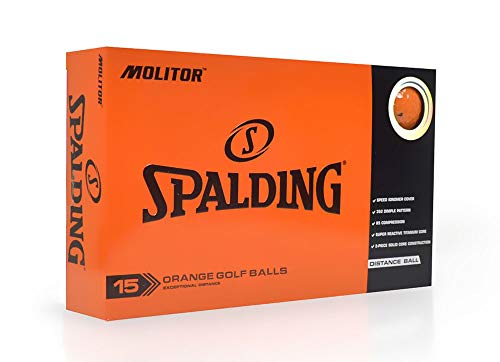 Spalding Molitor Golfbälle, Orange, 15 Stück von Spalding