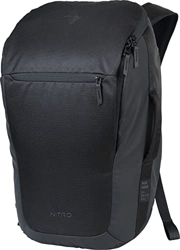 Nitro Nikuro Traveller|Reisetasche|Travel Bag|Alltagsrucksack|Daypack|Laptop- & Schulrucksack|herrausnehmbaren Packwürfel und integriertem Hygienefach| Black Out, 1221-878092, Einheitsgröße von Nitro
